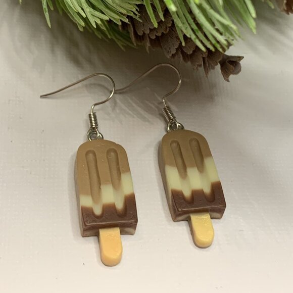 Fudgesicle Earring, Popsicle Earring, Ice Cream Earring, Gift, Food Earring - Picture 4 of 6